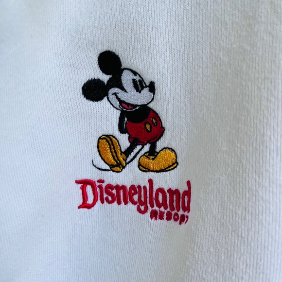 Disney Parks Zip Up Hoodie Sweatshirt Fleece Lined Mickey Mouse Size L - Picture 3 of 15